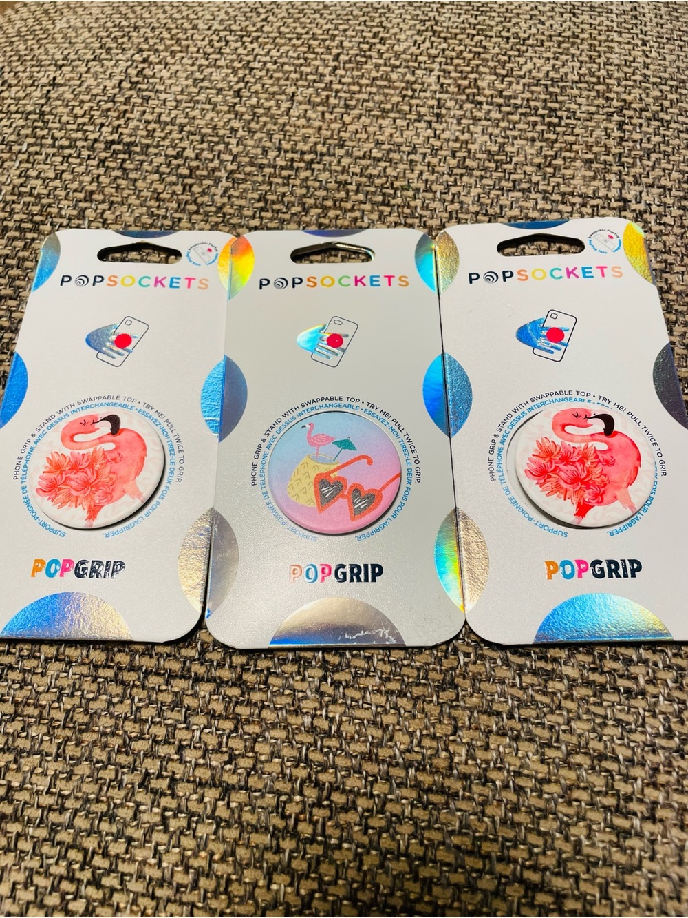 PopSocket PopGrip Phone Grips Pink Flamingo & Tropical Trio